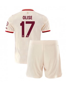 Bayern Munich Michael Olise #17 Ausweichtrikot für Kinder 2024-25 Kurzarm (+ Kurze Hosen)